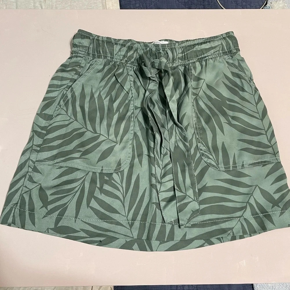 Nicole Miller Lyocell Tropical Belted Skirt NEW​​​​